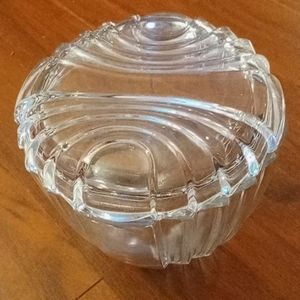 Vintage Glass container with lid.